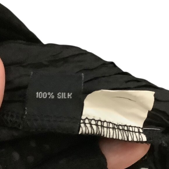 Vtg Lynn Ritchie Black 100% Silk Lace Trim Open Front Blazer Jacket Women XL - Picture 5 of 10